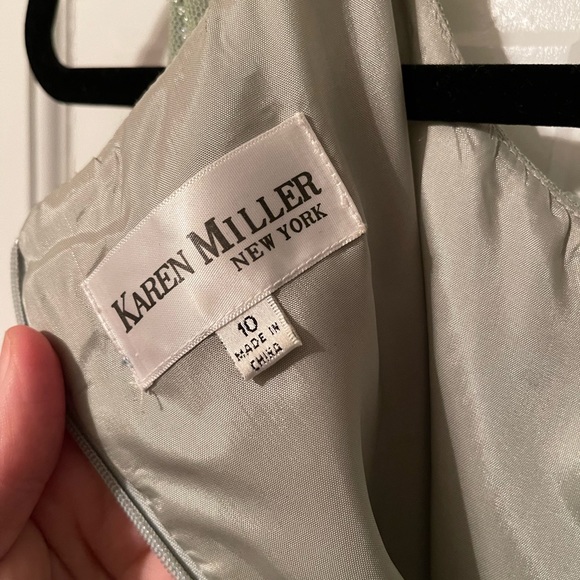 Sage Green Vintage Beaded Sleeveless Dress - Picture 5 of 13